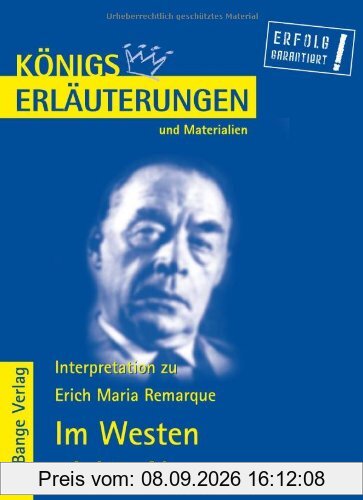 Königs Erläuterungen und Materialien, Bd.433, Im Westen nichts Neues