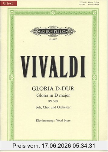 Antonio Vivaldi Gloria D-Dur Rv 589, Für Soli, Chor Und Orchester / Klavierauszug