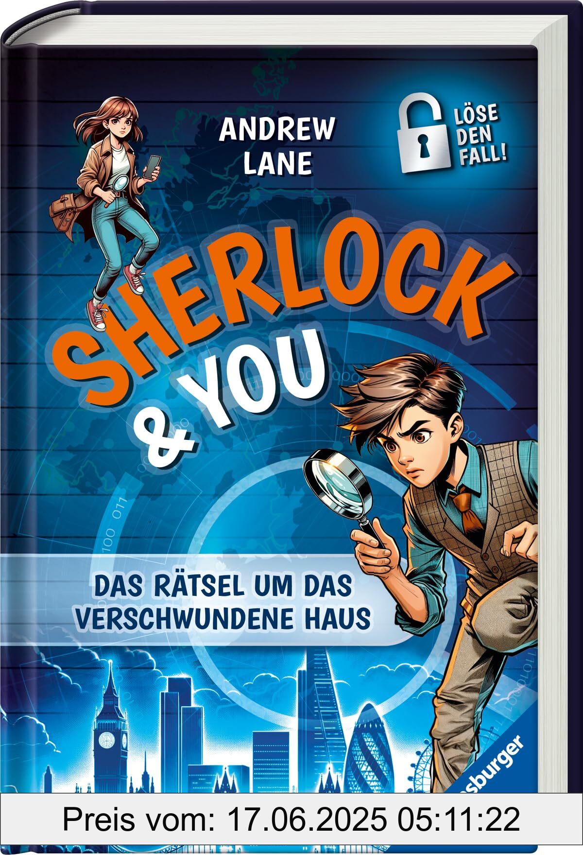 Brand : Ravensburger, Binding : hardcover, Edition : 1, Label : Sherlock & You, Band 1 : Das Rätsel um das verschwundene Haus. Ein Rätsel-Krimi von Young Sherlock Holmes-Erfolgsautor Andrew Lane! (Sherlock & You, 1), medium : hardcover, numberOfPages : 288, publicationDate : 2024-11-01, languages : german, ISBN : 3473409049