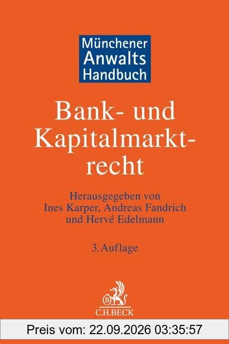 Münchener Anwaltshandbuch Bank- und Kapitalmarktrecht