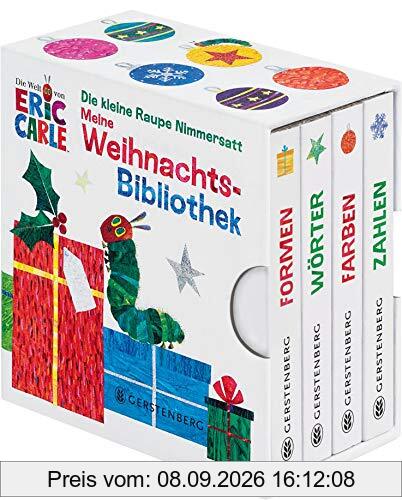 Die kleine Raupe Nimmersatt - Meine Weihnachsbibliothek: Farben - Formen - Wörter - Zahlen