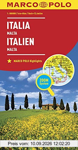 MARCO POLO Länderkarte Italien 1:800 000: Malta (MARCO POLO Länderkarten)