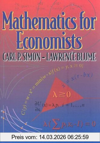 Carl P. Simon Mathematics For Economists