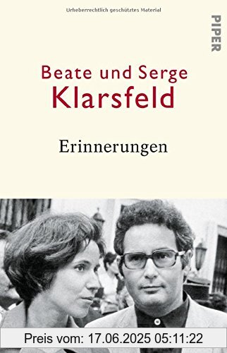 Binding : Gebundene Ausgabe, Label : Piper, Publisher : Piper, medium : Gebundene Ausgabe, numberOfPages : 624, publicationDate : 2015-11-09, authors : Beate Klarsfeld, Serge Klarsfeld, translators : Andrea Stephani, Anna Schade, Helmut Reuter, languages : german, ISBN : 3492057071