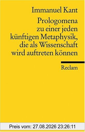 Prolegomena zu einer jeden künftigen Metaphysik