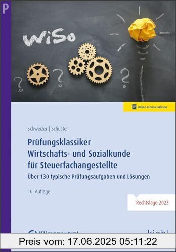 Binding : Taschenbuch, Edition : 10., aktualisierte Auflage. Online-Version inklusive., Label : NWB Verlag, Publisher : NWB Verlag, medium : Taschenbuch, numberOfPages : 249, publicationDate : 2024-02-08, authors : Reinhard Schweizer, Ingrid Schuster, ISBN : 3470654409