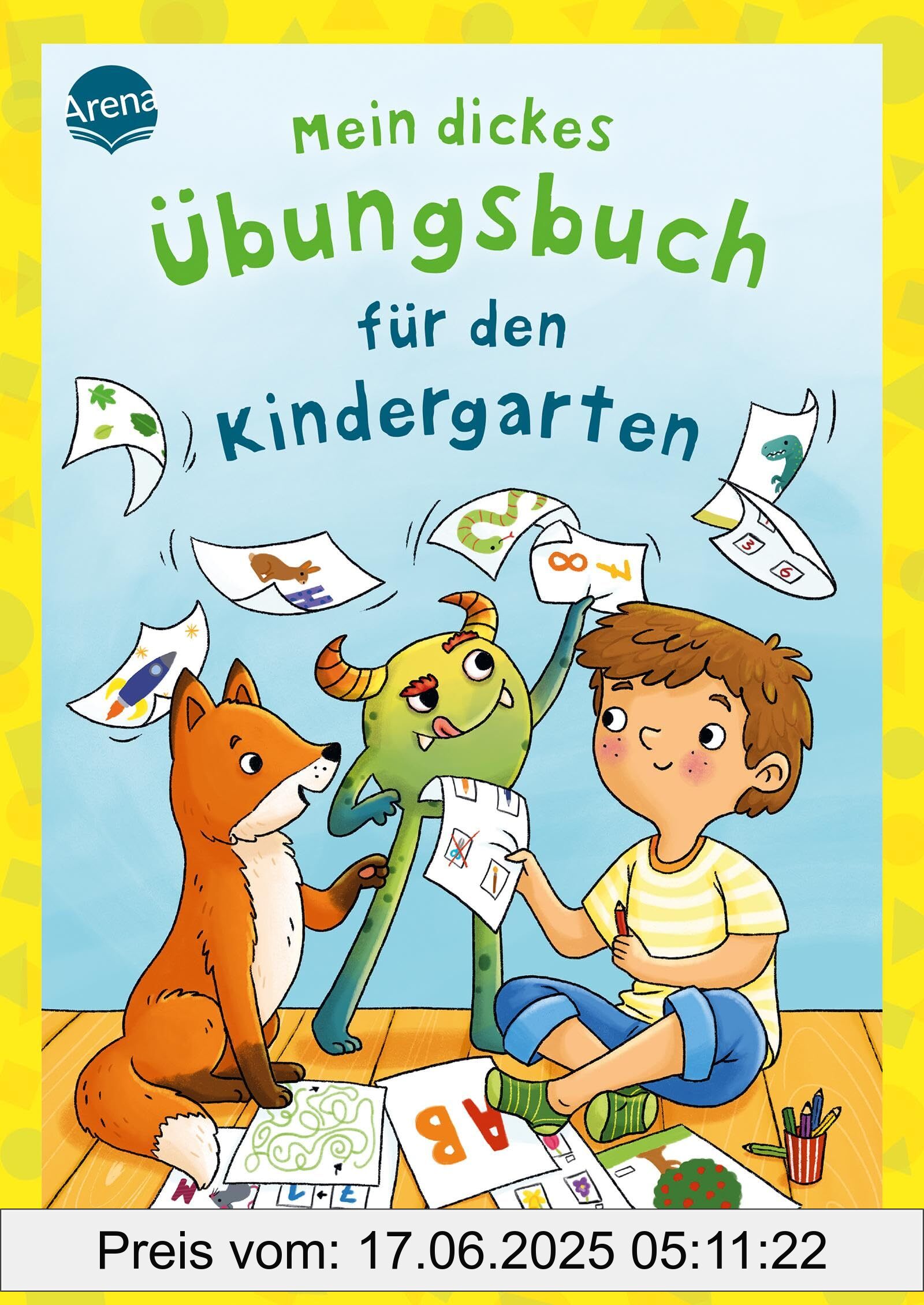 Binding : paperback, Label : Mein dickes Übungsbuch für den Kindergarten : 160 Rätsel und Übungen für Kinder ab 4 Jahren (Kleine Rätsel und Übungen für Kindergartenkinder), medium : paperback, numberOfPages : 160, publicationDate : 2025-01-14, languages : german, ISBN : 3401720465