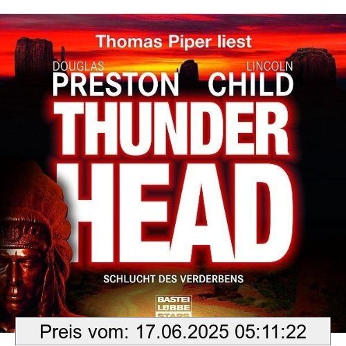 Binding : Audio CD, Edition : 1, Label : Bastei Lübbe (Bastei Stars), Publisher : Bastei Lübbe (Bastei Stars), NumberOfItems : 6, Format : Audiobook, medium : Audio CD, publicationDate : 2008-08-12, runningTime : 433 minutes, authors : Lincoln Child, Douglas Preston, translators : Merk, Thomas A., narrators : Thomas Piper, languages : german, ISBN : 3404772806