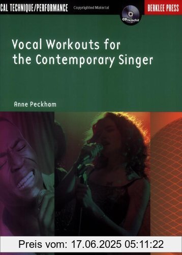 Brand : Berklee Press, Binding : Taschenbuch, Edition : Pap/Com, Label : Hal Leonard, Publisher : Hal Leonard, NumberOfItems : 1, PackageQuantity : 1, Feature : Anne Peckhams Vocal Workouts For The Contemporary Singer hilft Sängern durch Aufwärmübungen, Techniken, Hinweise zu Auftritten und vieles mehr, die eigenen Fähigkeiten zu verbessern. Mit CD., medium : Taschenbuch, numberOfPages : 117, publicationDate : 2006-09-08, authors : Anne Peckham, languages : english, ISBN : 0876390475