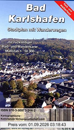 Bad Karlshafen: Stadtplan mit Wanderkarte (reiß- und wetterfest)