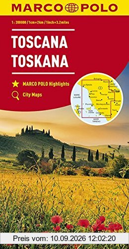 MARCO POLO Karten 1:200.000: MARCO POLO Karte Italien Blatt 7 Toskana 1:200 000