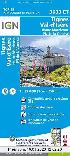 Tignes - Val d'Isère - Haute Maurienne - Parc National de la Vanoise 1:25 000