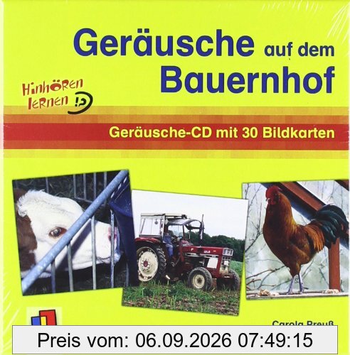 Geräusche auf dem Bauernhof. CD: Geräusche-CD mit Bildkarten