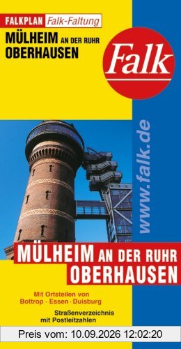 Falkplan Falk-Faltung Mülheim an der Ruhr - Oberhausen