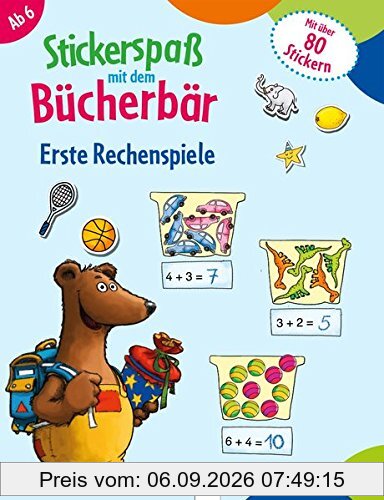 Stickerspaß mit dem Bücherbär. Erste Rechenspiele