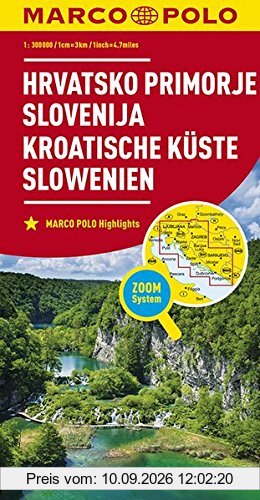MARCO POLO Karte Kroatische Küste, Slowenien 1:300 000 (MARCO POLO Karten 1:300.000)