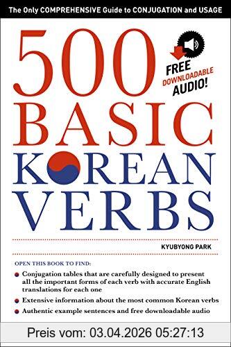 Kyubyong Park 500 Basic Korean Verbs (New Edition )