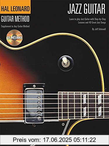 Brand : HAL LEONARD, Binding : Taschenbuch, Edition : Pap/Com, Label : Hal Leonard Music Publications, Publisher : Hal Leonard Music Publications, NumberOfItems : 1, PackageQuantity : 1, Feature : In der Hal Leonard Jazz Guitar Method befinden sich umfangreiche Lektionen und 40 Jazz-Klassiker als praktische Beispiele., medium : Taschenbuch, numberOfPages : 80, publicationDate : 2012-08-24, authors : Various, languages : english, ISBN : 0634001442