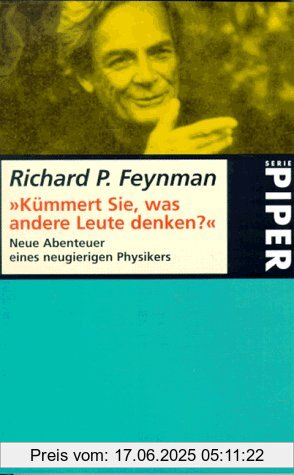 Binding : Taschenbuch, Edition : 7., Aufl., Label : Piper, Publisher : Piper, medium : Taschenbuch, numberOfPages : 243, publicationDate : 2005-07-01, authors : Feynman, Richard P., languages : german, ISBN : 3492221661