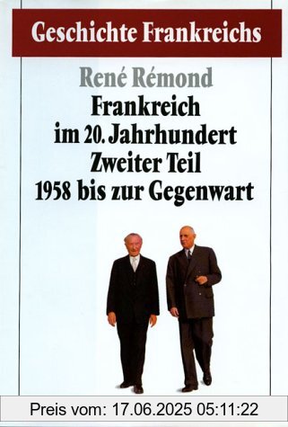 Binding : Gebundene Ausgabe, Label : Deutsche Verlags-Anstalt DVA, Publisher : Deutsche Verlags-Anstalt DVA, medium : Gebundene Ausgabe, numberOfPages : 568, publicationDate : 1995-09-01, authors : René Rémond, publishers : Jean Favier, languages : german, ISBN : 3421064571