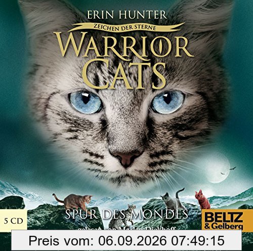 Warrior Cats - Zeichen der Sterne. Spur des Mondes: IV, Folge 4, gelesen von Marlen Diekhoff, 5 CDs in der Multibox, ca. 6 Std. 25 Min.