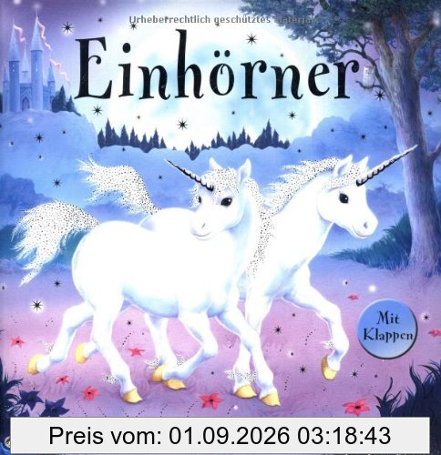Einhörner: Nelson Klappenbuch mit Glitzercover