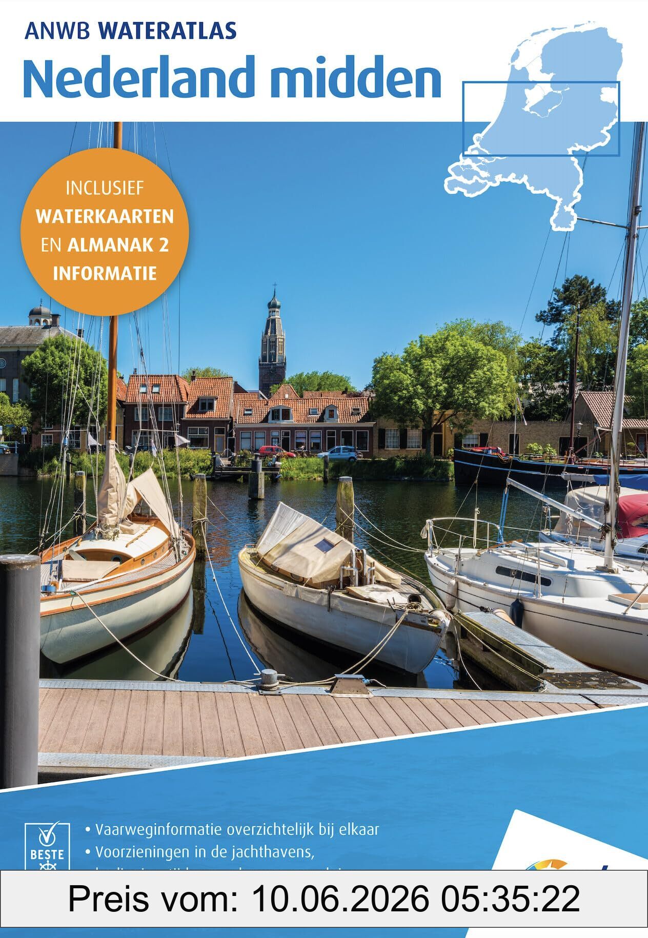 Wateratlas Nederland Midden, 1, 50000 (Anwb Wateratlas)