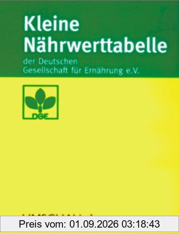 Kleine Nährwerttabelle der Deutschen Gesellschaft für Ernährung