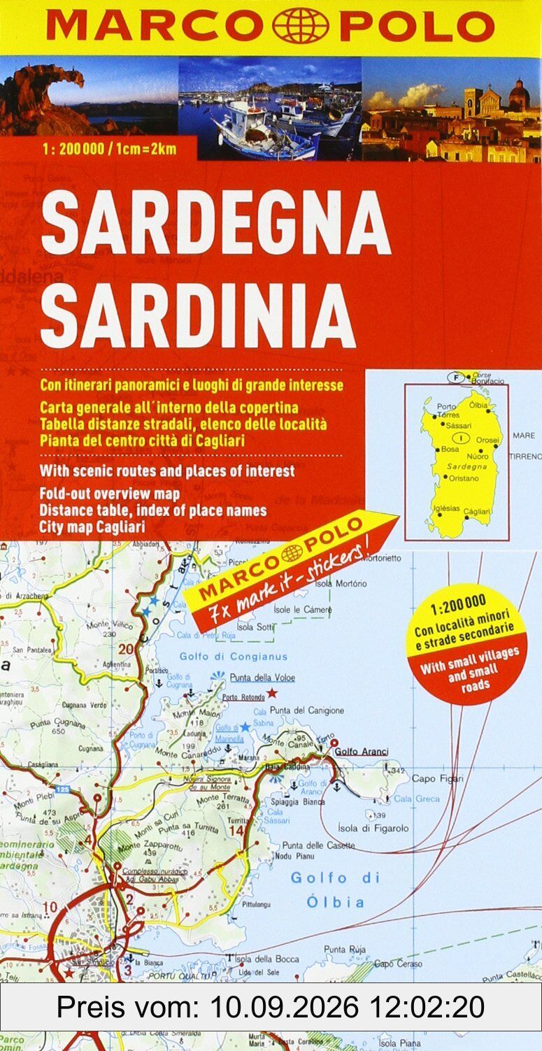 MARCO POLO Karte Italien 15. Sardinien 1 : 200 000