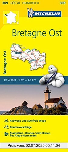 Die Buchhandlung in Oelde hat das Buch Michelin Bretagne Ost: Straßen- und Tourismuskarte 1:150.000 (MICHELIN Localkarten)