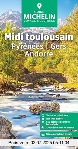Die Buchhandlung in Oelde hat das Buch Michelin Le Guide Vert Pyrénnées Toulouse Gert: Pyrénées - Gers - Andorre (MICHELIN Grüne Reiseführer)