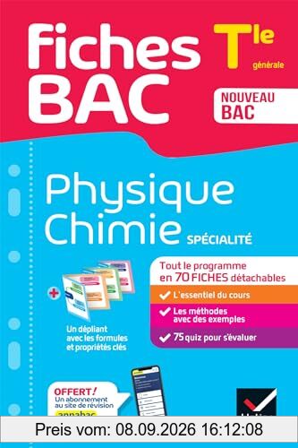 Physique chimie spécialité, terminale générale : nouveau bac