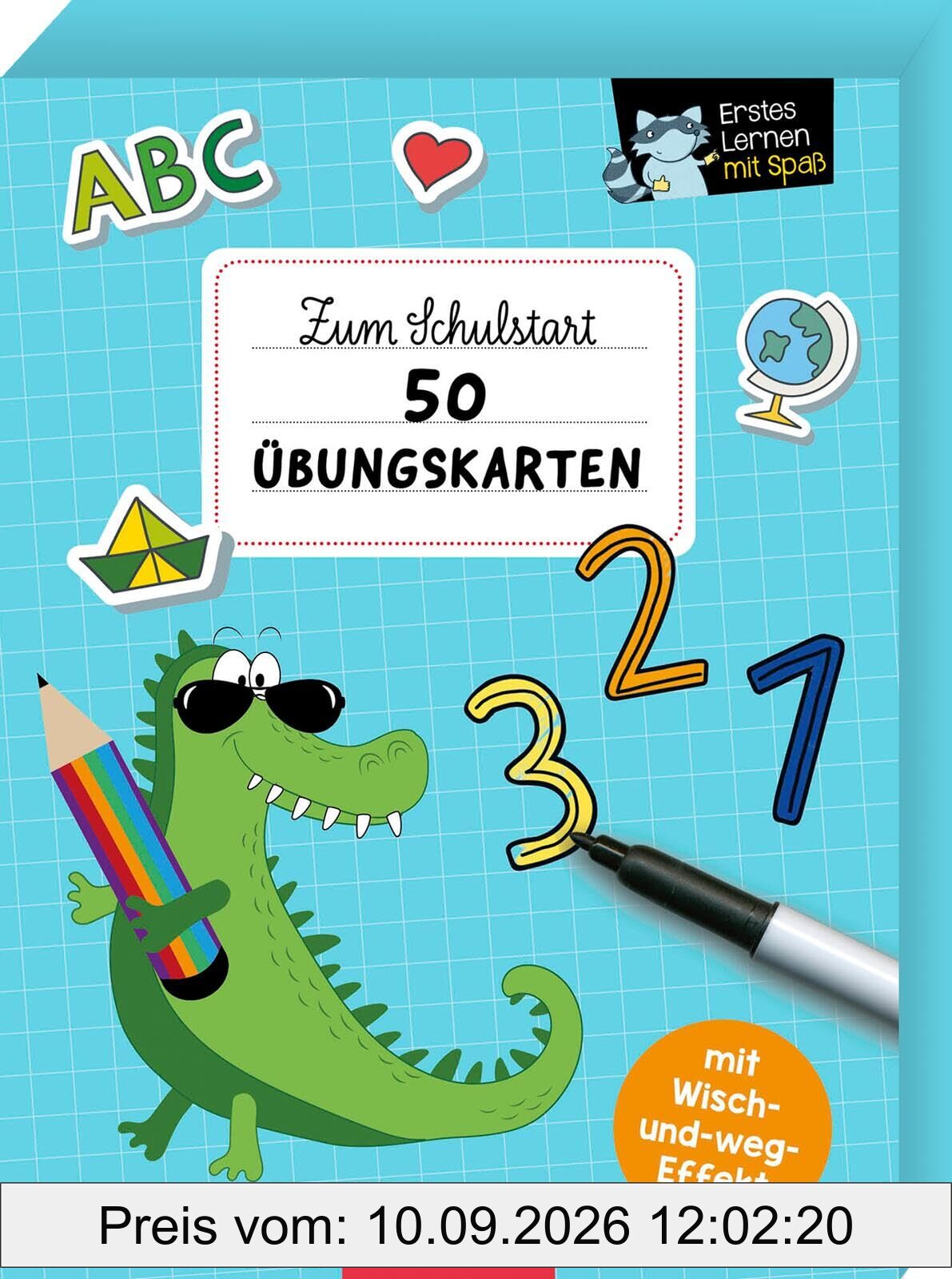 Erstes Lernen mit Spaß – Zum Schulstart: 50 Übungskarten: Mit Wisch-und-Weg-Effekt | Spielerisch Lernen und Üben Kinder ab 5 Jahren