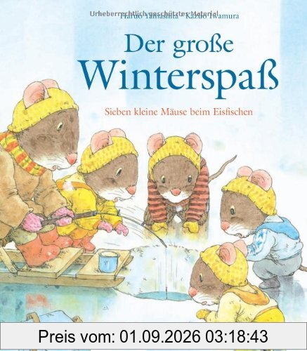Der große Winterspaß: Sieben kleine Mäuse beim Eisfischen