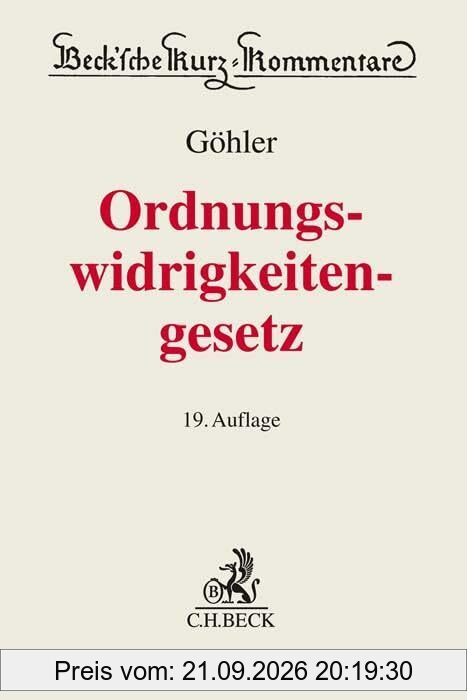 Gesetz über Ordnungswidrigkeiten (Beck'sche Kurz-Kommentare)