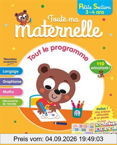 Toute ma maternelle, petite section, 3-4 ans : tout le programme