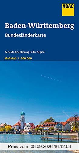 ADAC BundesländerKarte Deutschland Blatt 11 Baden-Württemberg 1:300 000