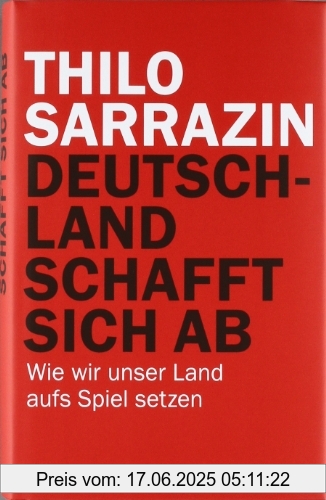 Binding : Gebundene Ausgabe, Edition : 22, Label : Deutsche Verlags-Anstalt, Publisher : Deutsche Verlags-Anstalt, medium : Gebundene Ausgabe, numberOfPages : 464, publicationDate : 2010-08-30, authors : Thilo Sarrazin, languages : german, ISBN : 3421044309