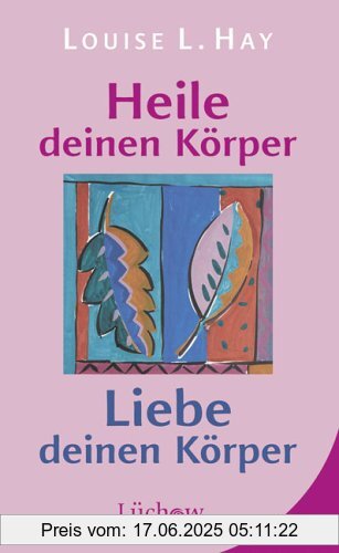 Binding : Taschenbuch, Edition : 1., Aufl., Label : Lüchow, Publisher : Lüchow, medium : Taschenbuch, numberOfPages : 112, publicationDate : 2005-02-01, authors : Hay, Louise L., languages : german, ISBN : 3363030738