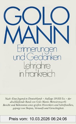 Hans-Martin Gauger Erinnerungen Und Gedanken, Lehrjahre In Frankreich