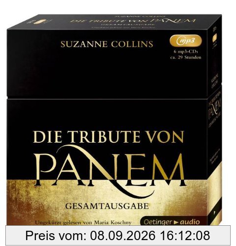 Die Tribute von Panem 1-3 Hörbuch-Gesamtausgabe (6 MP3 CD): Band 1-3, ungekürzte Lesungen, ca. 1746 Min.