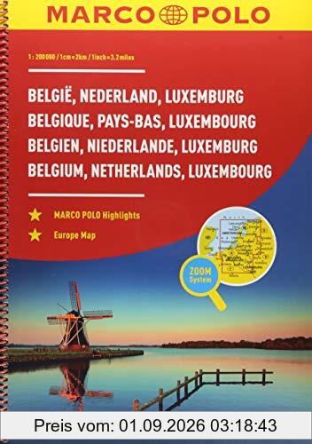 MARCO POLO Reiseatlas Benelux, Belgien, Niederlande, Luxemburg 1:200 000 (MARCO POLO Reiseatlanten)