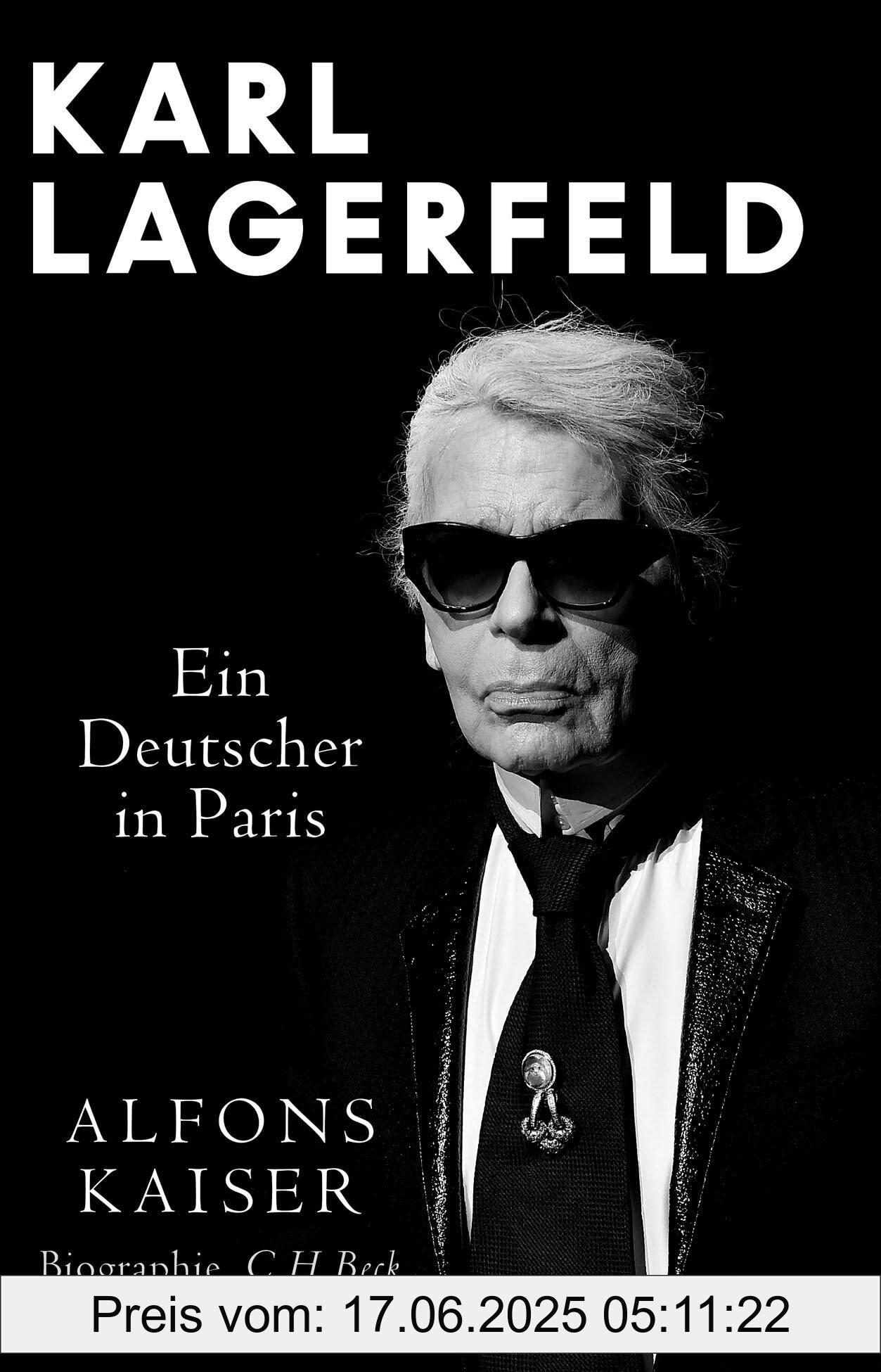 Brand : Beck C. H., Binding : hardcover, Edition : 6, Label : Karl Lagerfeld : Ein Deutscher in Paris, medium : hardcover, numberOfPages : 383, publicationDate : 2024-08-21, releaseDate : 2024-08-21, languages : german, ISBN : 3406826865