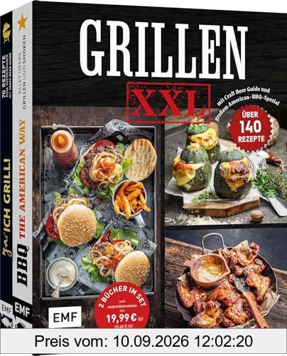 Grillen XXL – Doppelt stark: 2 Grill-Bücher im Set: Über 140 Rezepte mit Craft Beer Guide und großem American-BBQ-Spezial – Alles übers Grillen und Smoken