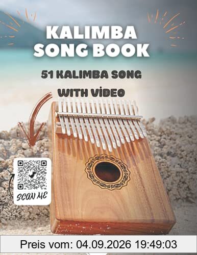 Kalimba Songbook: 51 Mixed Songs for kalimba in C 17 keys 8,5x11 63 pages