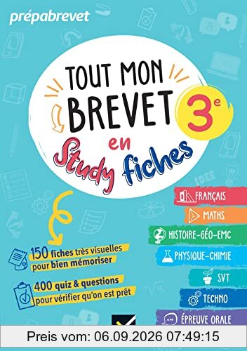 Tout mon brevet en study fiches 3e