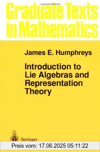 Binding : Gebundene Ausgabe, Edition : 1st ed. 1972. Corr. 7th printing 1994, Label : Springer, Publisher : Springer, NumberOfItems : 1, medium : Gebundene Ausgabe, numberOfPages : 173, publicationDate : 1997-04-01, authors : James Humphreys, languages : english, ISBN : 0387900535