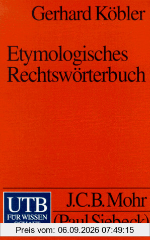 Etymologisches Rechtswörterbuch.