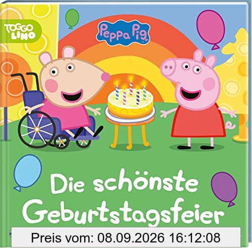 Peppa: Die schönste Geburtstagsfeier: Bilderbuch ab 3 Jahren mit Glitzer auf dem Cover (Peppa Pig)