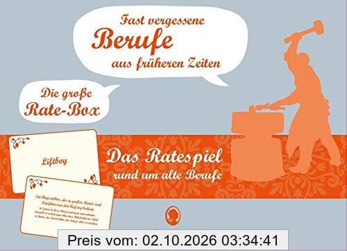 Fast vergessene Berufe aus früheren Zeiten. Die große Rate-Box für Senioren. Kartenspiel-Set für das Gedächtnistraining für Senioren